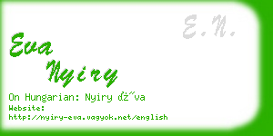 eva nyiry business card